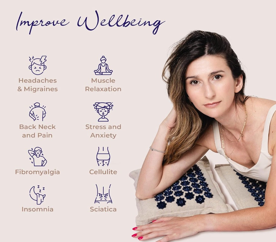 Acupressure mat and pilow gift set - best eco friendly gifts - meditation gifts  - holistic gifts 