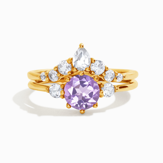 Selene Lavender Amethyst Ring Set in 18k Gold Vermeil