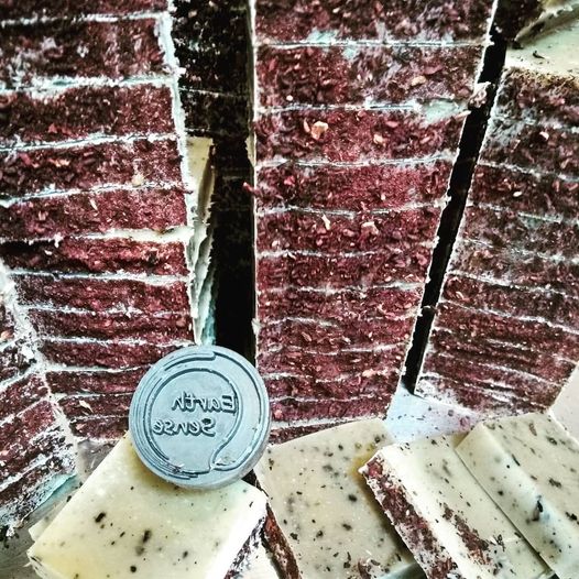 Organic Certified Solid Soap - Patchouli with Hibiscus Flowers 90g - Earthsenseorganics