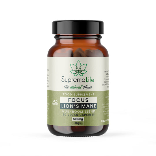 Lions Mane Mushroom Vegan Capsules  - Focus (500mg)
