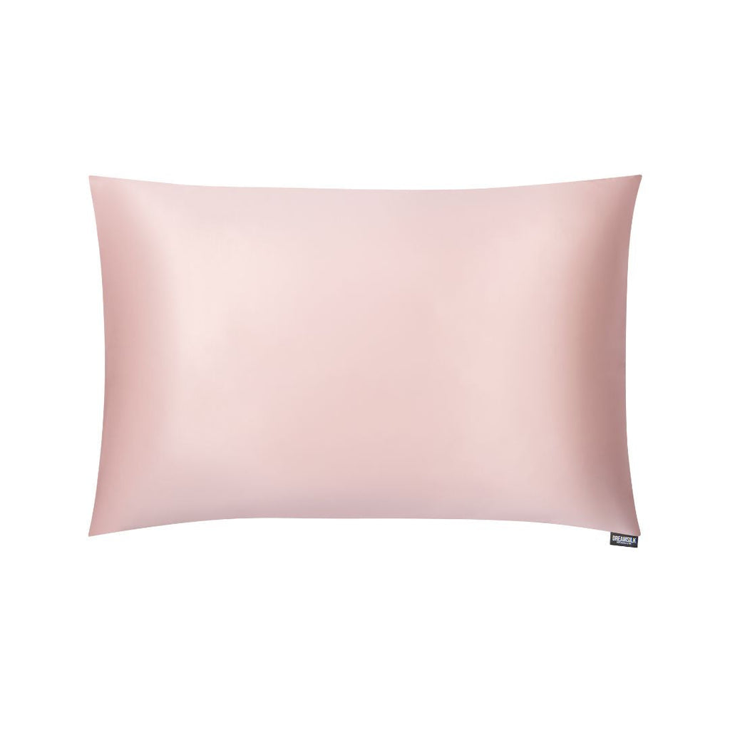 pink silk pillow case