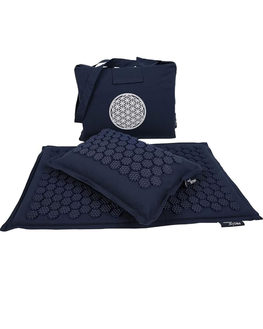 Acupressure Mat & Pillow Set Navy