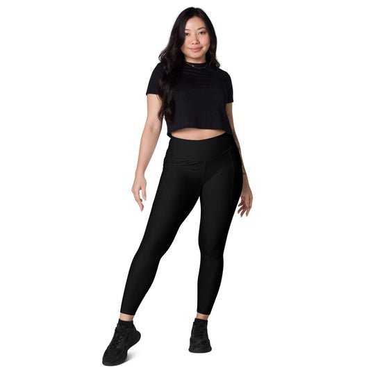 iSAW Womens Black Leggings with Pockets