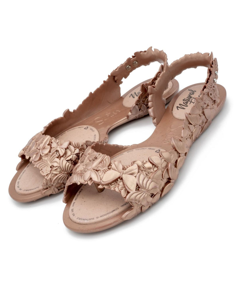 Sustainable & Ethical Shoes - butterfly shoes with non slip sole - textured sole shoes in copper