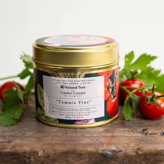 Tomato Vine Candle in a Matt Gold Tin