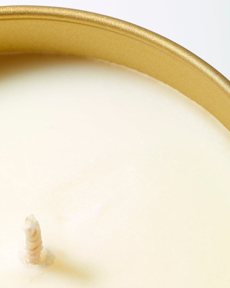 luxury white candle with gold