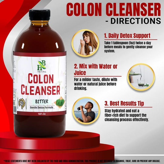Natural Colon Cleanse Bitter - Gentle Colon Cleansing Formula 500ml
