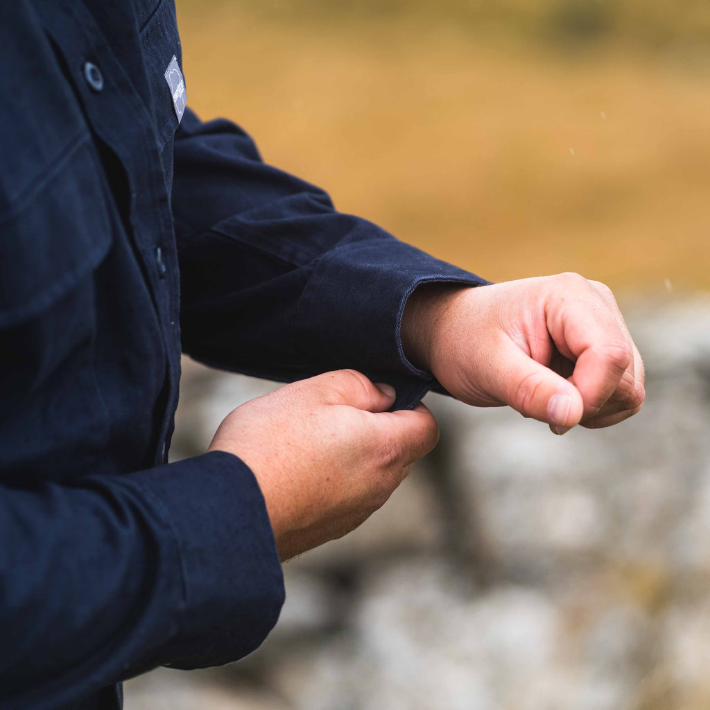 Cotton Overshirt - Navy - dewerstone - XS