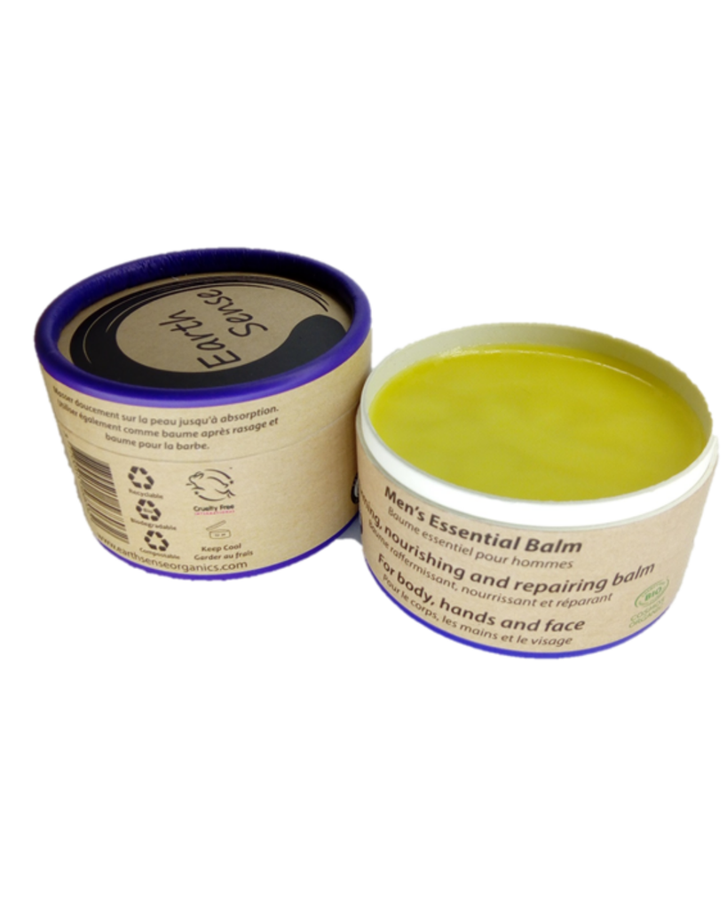 Organic Men's Essential Balm with Sandalwood 100ml - For Face, beard, hands & whole body - Earthsenseorganics