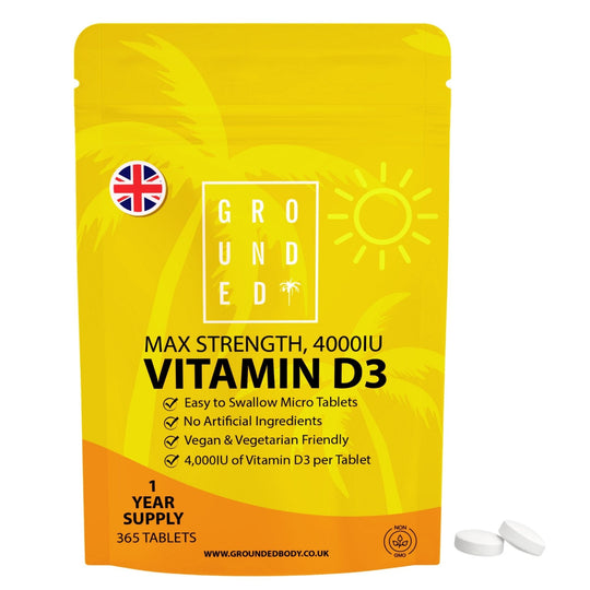 Grounded Vitamin D3 4000 IU – 365 Tablets