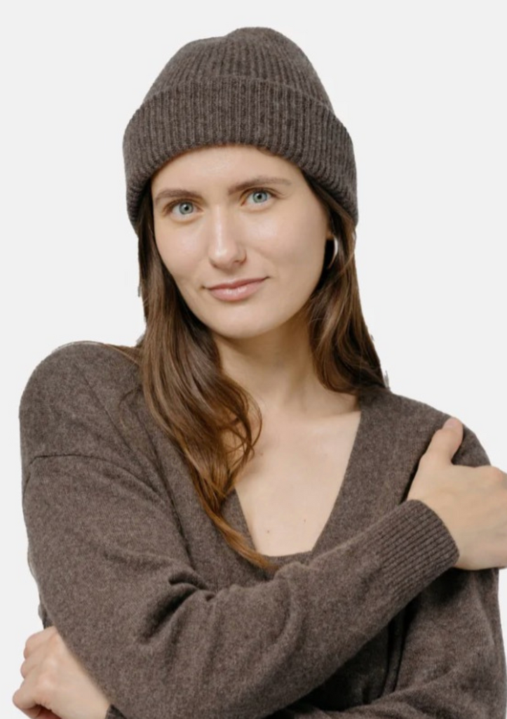 cashmere hat brown soft cashmere accessories