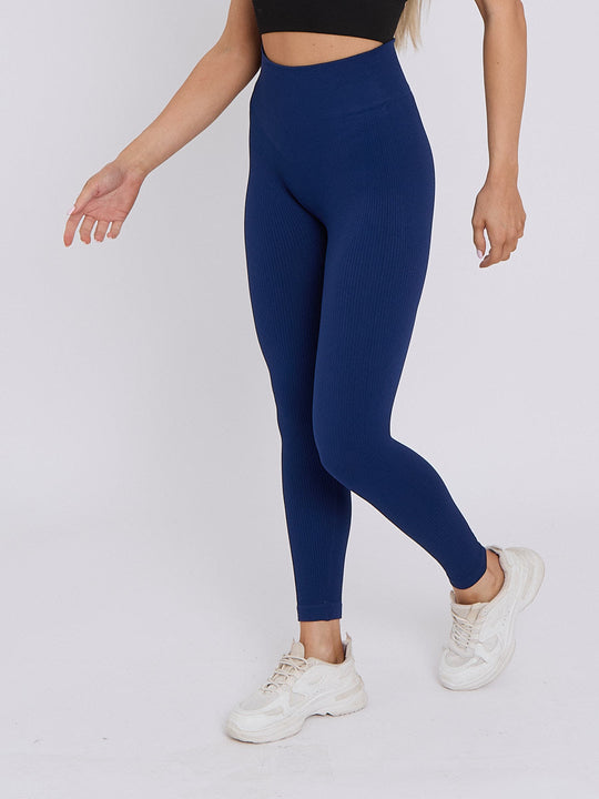 New Stretchy High Waisted Ribbed Leggings