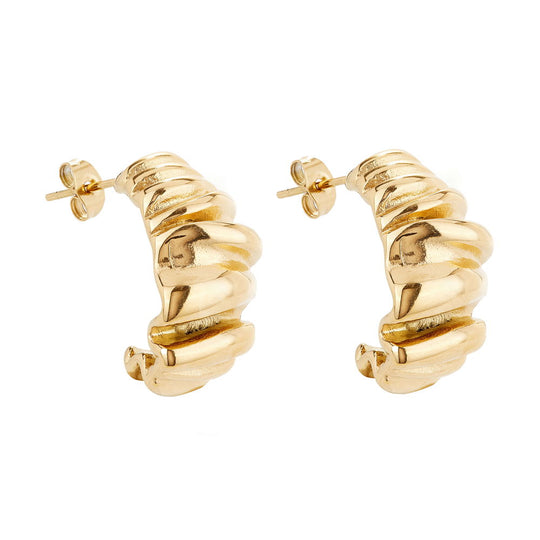Scrunched Gold Earrings