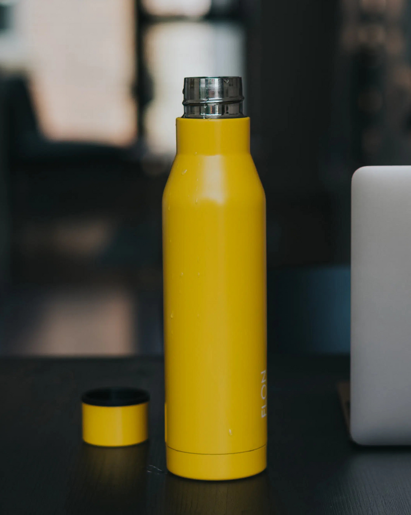 yellow water bottle