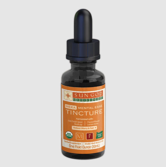 MENTAL EASE Organic Herbal Tinctures - Slow & Calm the Mind