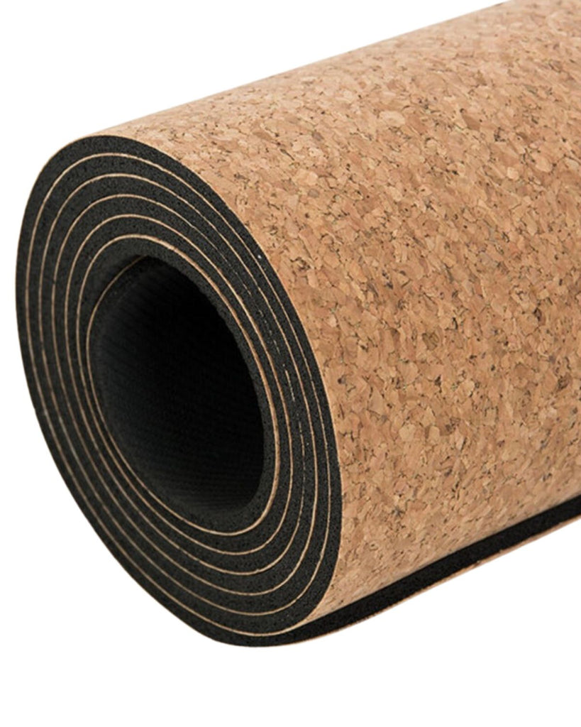 Natural Cork Yoga mat with alignment