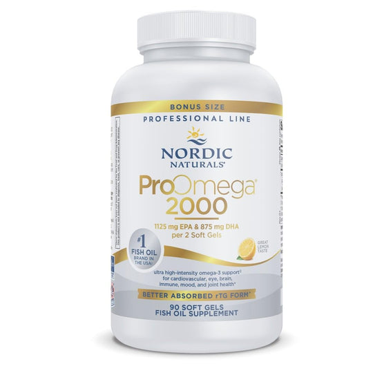 Nordic Naturals ProOmega 2000 Lemon Flavor – Ultra High-Potency Omega-3 (EPA & DHA) – 90 Soft Gels