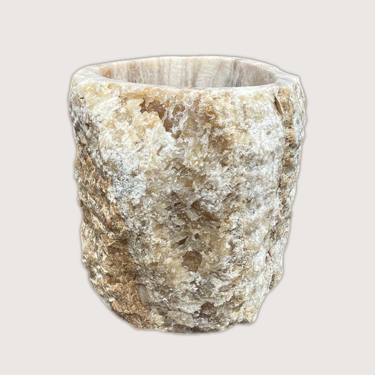 Raw Edge Onyx Planter Pot
