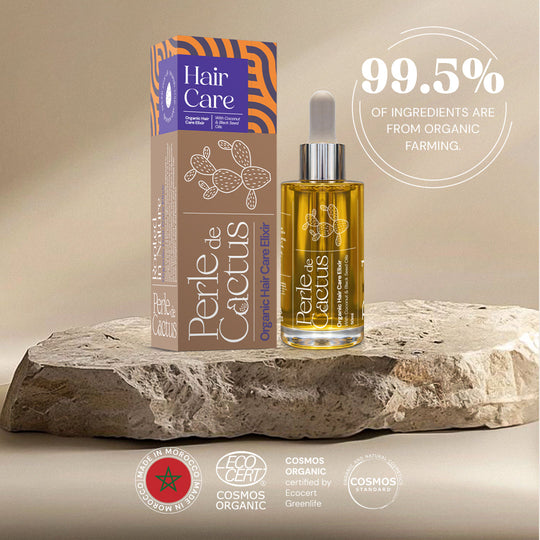 Perle de Cactus Organic Hair Elixir - Argan, Coconut & Black Seed
