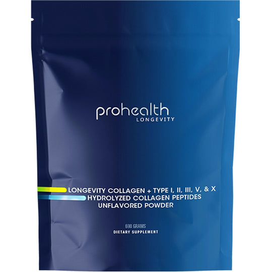 ProHealth Longevity Collagen Peptides Powder for 40+ | 20g Multi Collagen, 2g Pro-Collagen, Hyaluronic Acid | 30 Servings