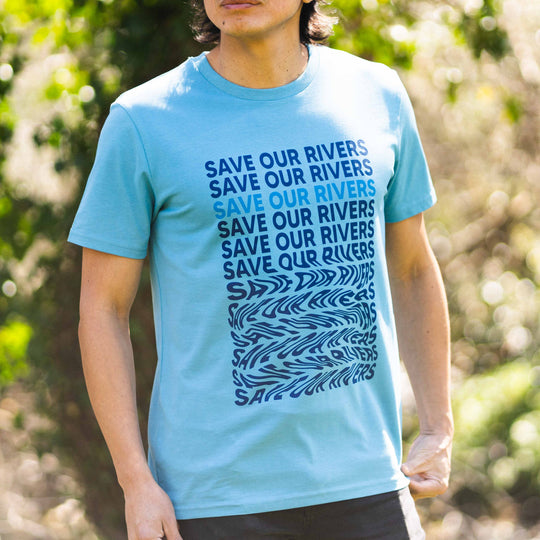 Save Our Rivers T-Shirt - Eddyline - River Blue