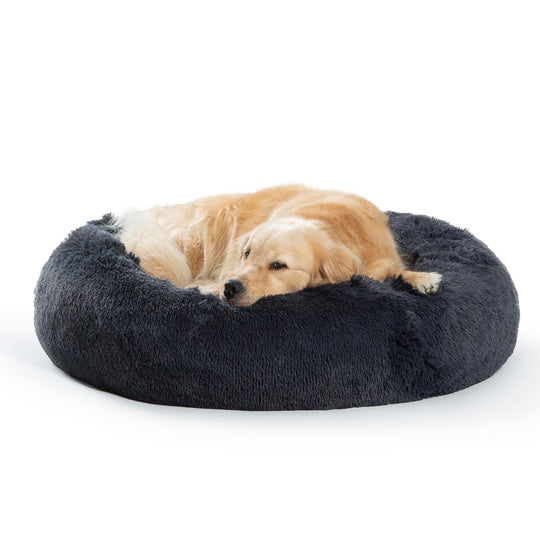 SAVFOX Calming Dog Bed | Plush Donut Bed for Small–XL Dogs – Anti-Anxiety & Washable