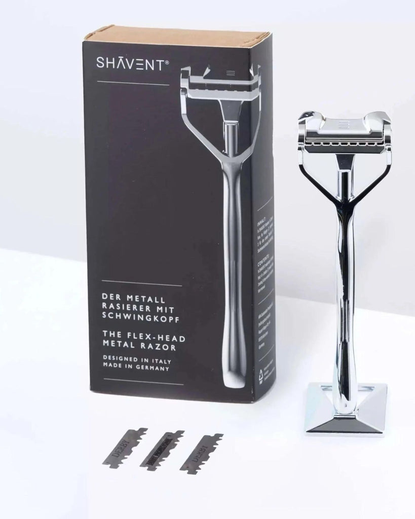 Shavent razor - gentle, plastic-free shaving with flexible head