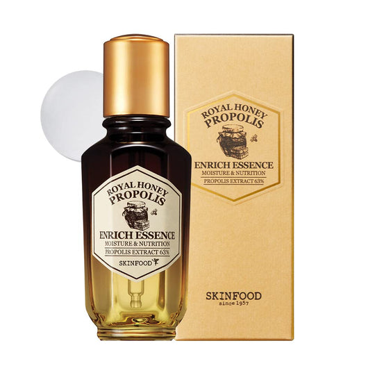 SKINFOOD 1957 Royal Honey Propolis Enrich Essence – 63% Black Bee Propolis & 10% Royal Jelly Extract Serum | 50ml