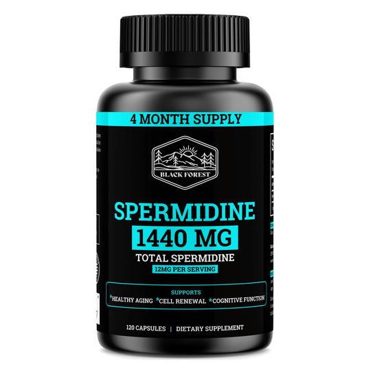 Spermidine Supplement 1440mg – 99% Pure, 4 Months Supply for Cellular Health