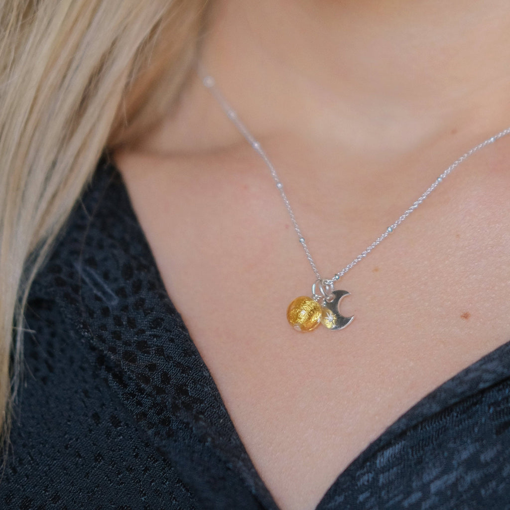 sun and moon necklace - unique gifts for her - unique jewelry 