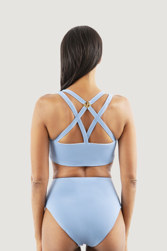 blue swimsuit - ethical swimwear 