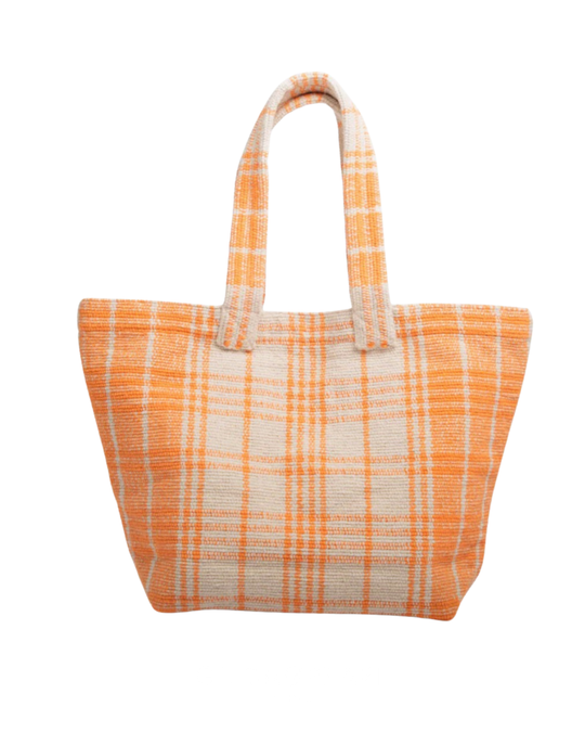 Orange Cotton Shopper Bag