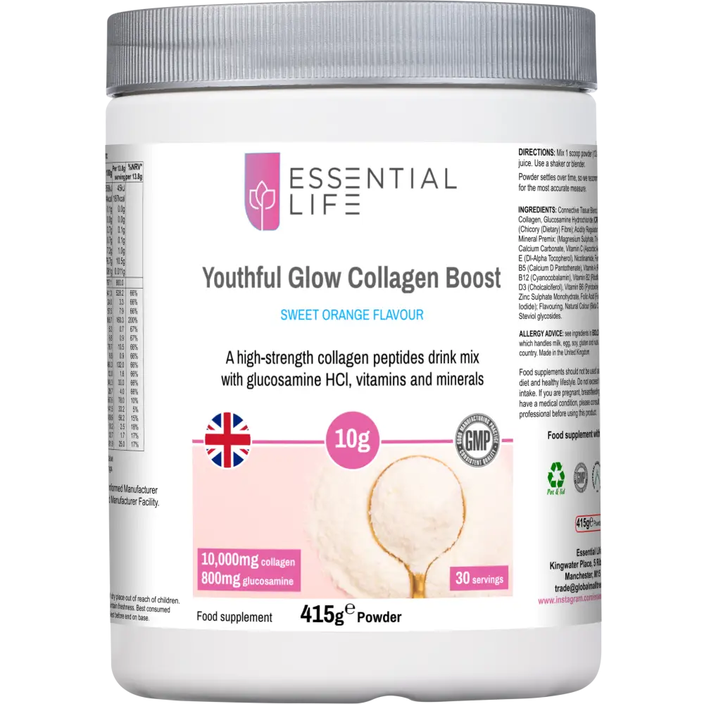 hydrolised collagen - best collagen from uk - Youthful Glow Collagen Boost Powder