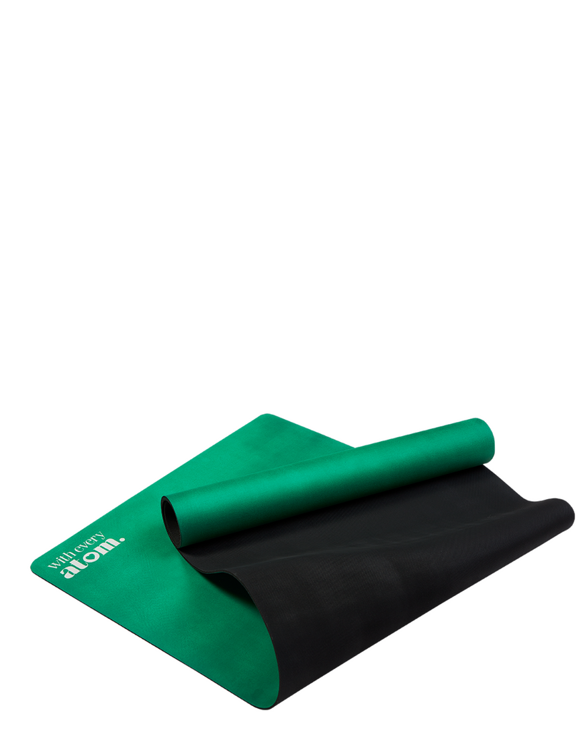 Green Kids Yoga Mat with non slip technology - best yoga mat for kids made sustainably with recycled rubber. Ultimate grip for Kids Yoga Practise for the positive company 