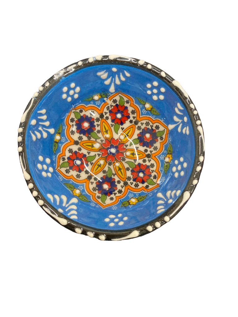 handmade ceramic decorative bowl with flower