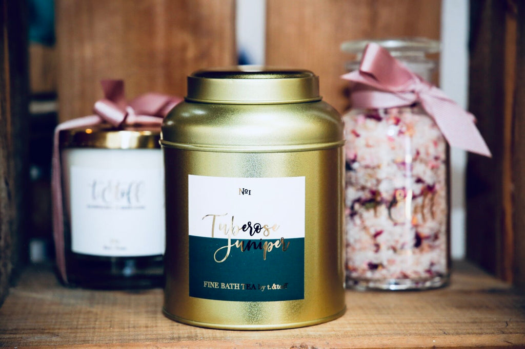 t and toff LUXURY BATH SOAKS - best luxury spa at home gift fr her - unique tonka bath tea