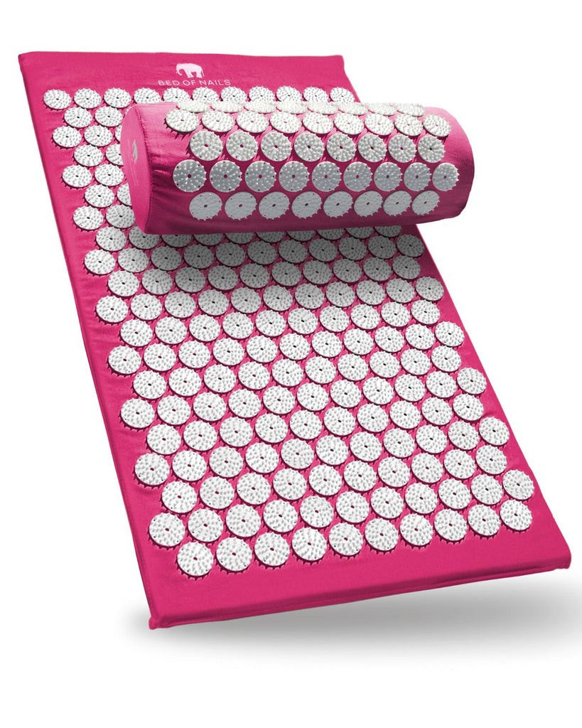 best shakti mat uk - pink bed of nails acupressure mat and pillow set - pink shakti mat