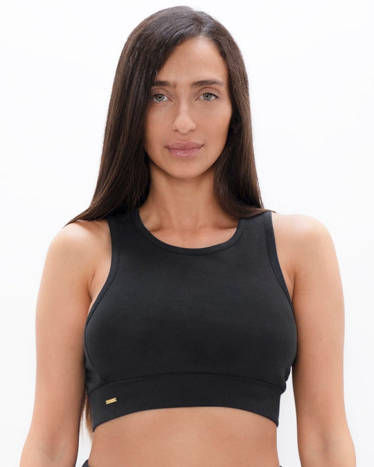 Boston Black Sand Open Back Bra Top