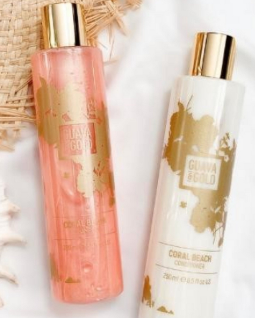 Guava & gold luxury organic shampoo from UK brand Guava and GOld 