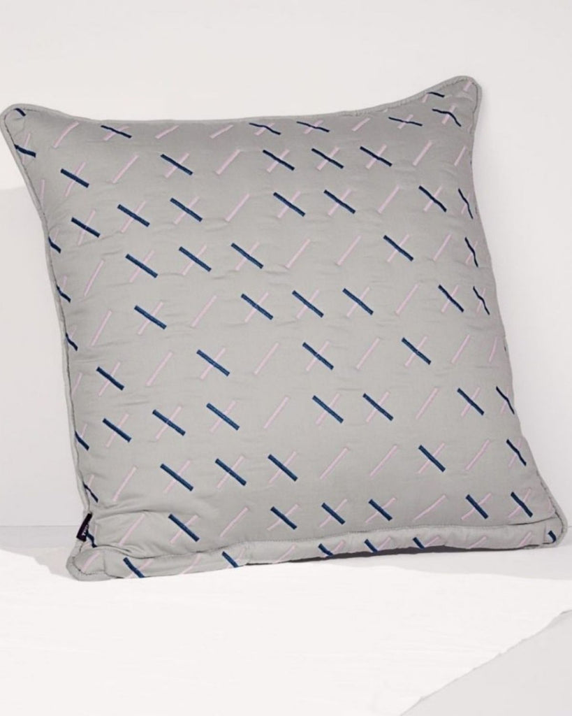 Grey Pillow - Eco Friendly Homewares - TIIPOI grey pillow made Ethically in UK for The Positive Company Marketplace