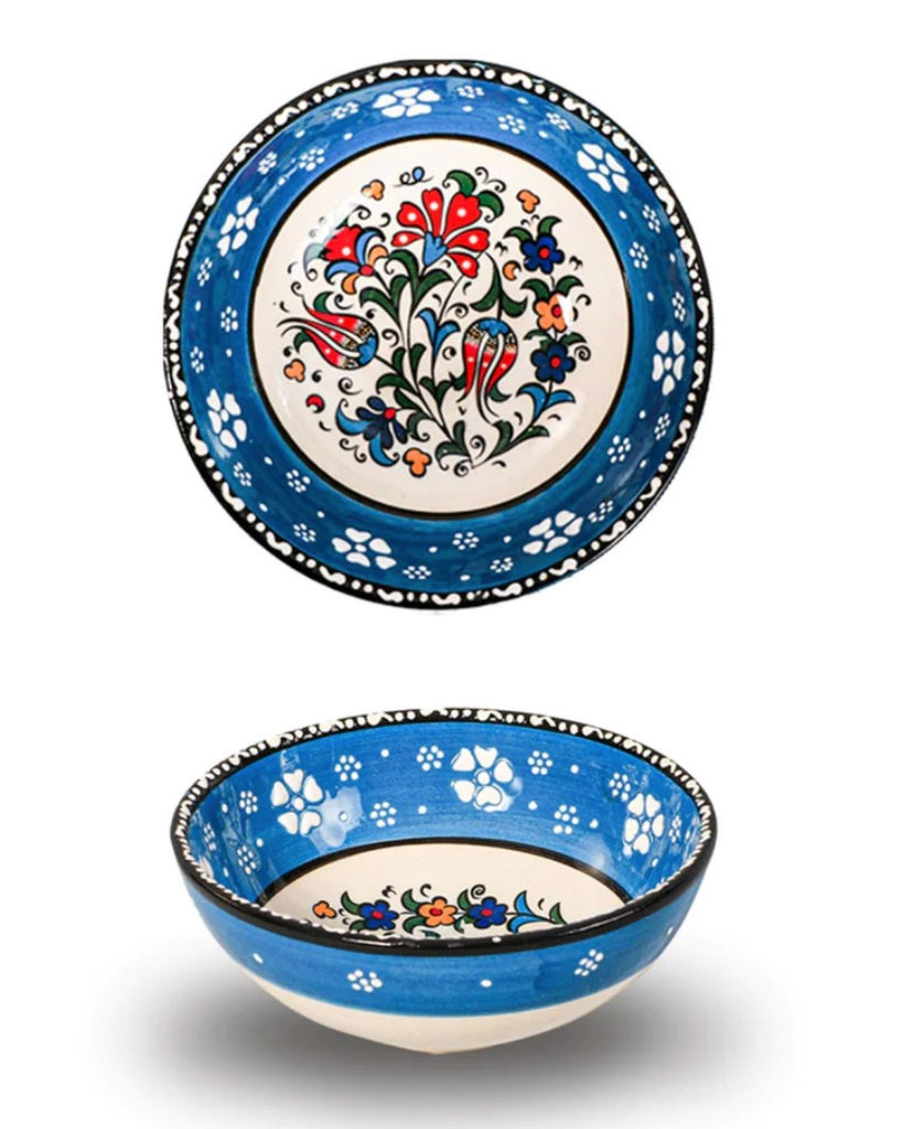 Luxury Handmade ceramic bowl - blue ceramic bowl - handmade blue serving bowl