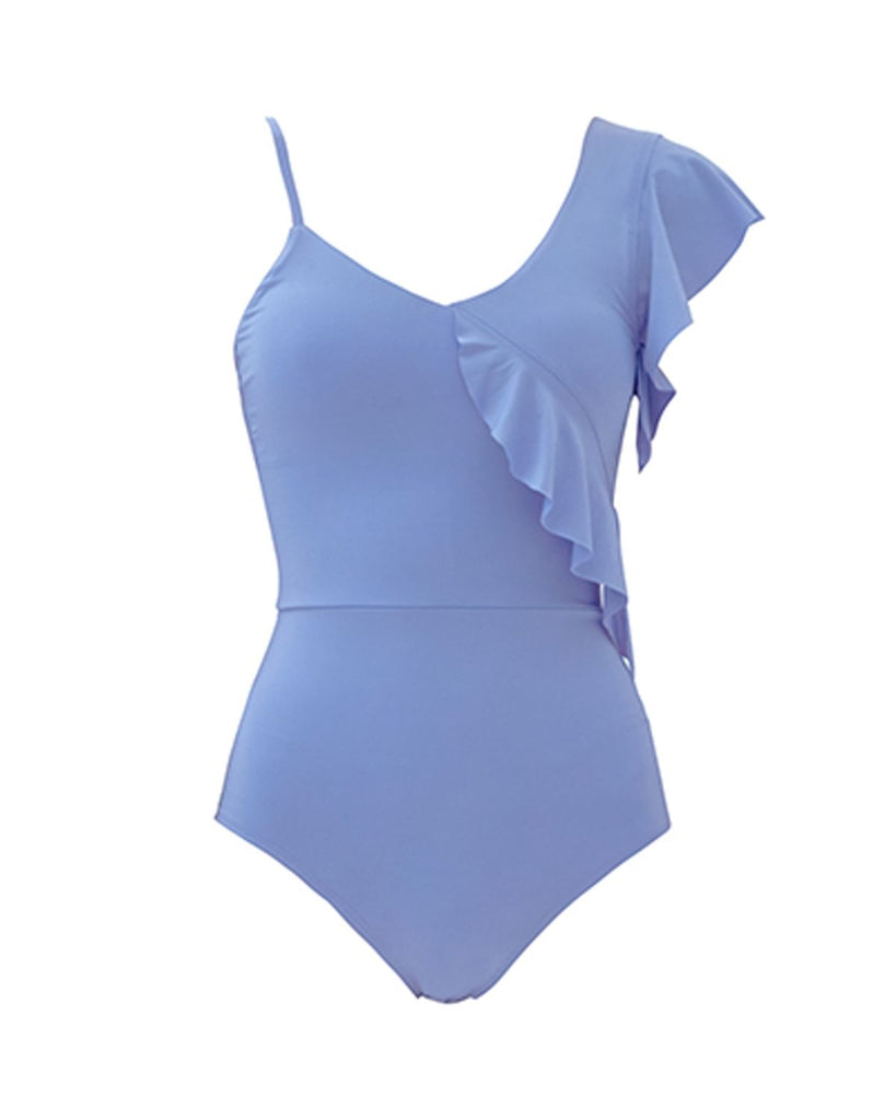 Flowing Oasis Purple swimsuit. Luxury sustainable swimwear. Shop Unique ethical swimwear for summer 2022 made in South Korea Fashion