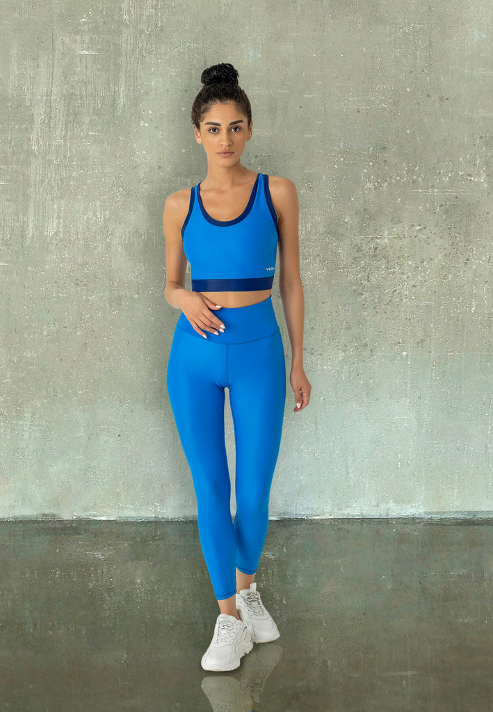 High Rise Blue Leggings - Women's Yoga & Pilates Clothes – The Positive  Company