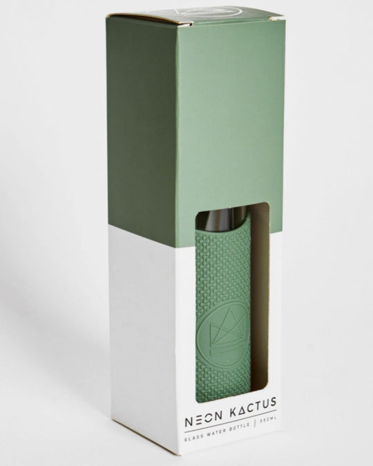 Happy Camper Glass Water Bottle