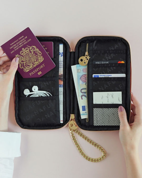 Golden Tassel Nude Travel Wallet