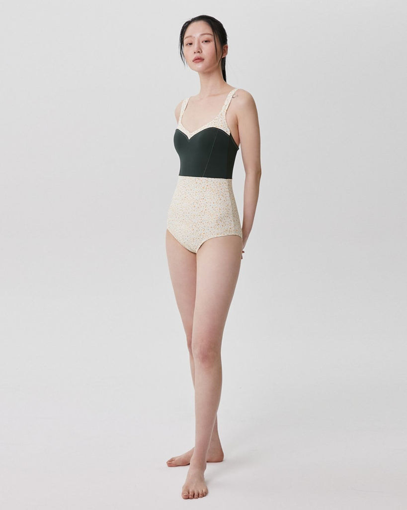 Mono Bustier swimsuit. Luxury sustainable swimwear. Shop Unique ethical swimwear for summer 2022 made in South Korea Fashion