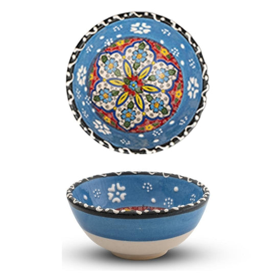 Handmade Ceramic Bowl Mexican Maya 8cm