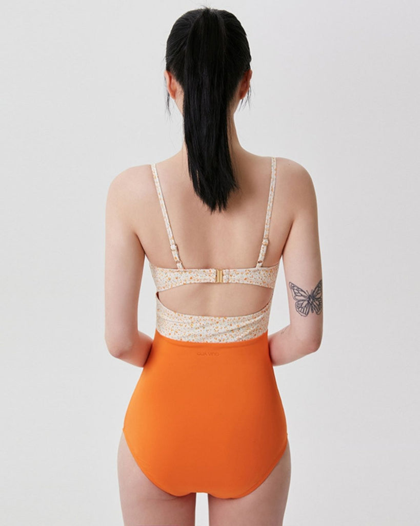 Orange-ade recipe swimsuit. Luxury sustainable swimwear.