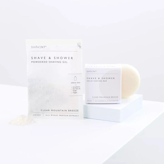 Set: SHAVE & SHOWER Probier Set - 1x Solid Shaving Bar 1x Shaving Gel