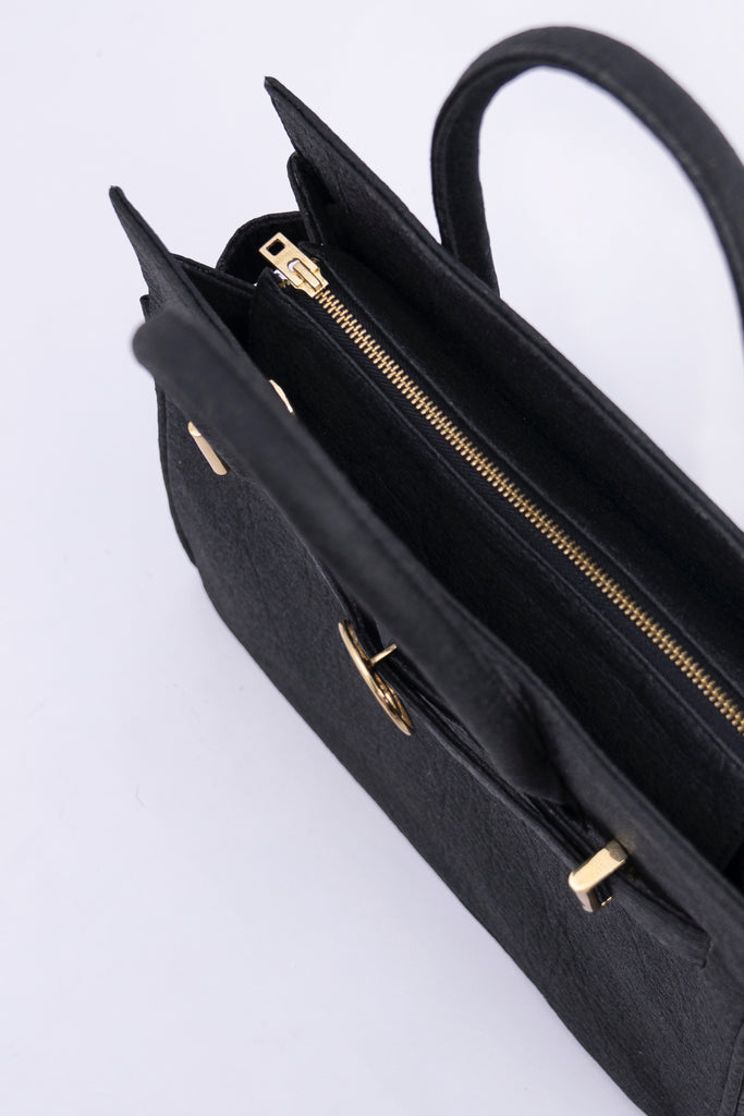 Vegan Leather Black Handbag